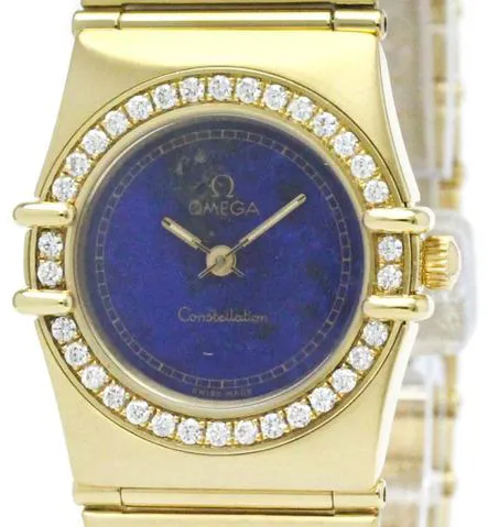 Omega Constellation Ladies 895.1081 22mm Yellow gold Blue