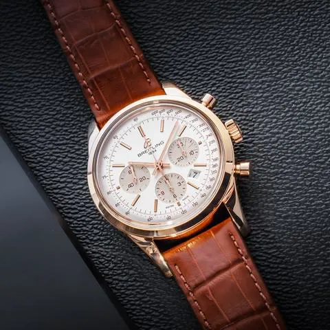 Breitling Transocean RB0152 43mm Rose gold Silver 9