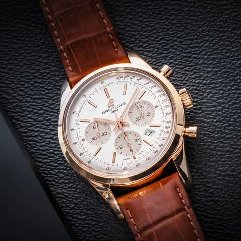 Breitling Transocean RB0152 43mm Rose gold Silver 10