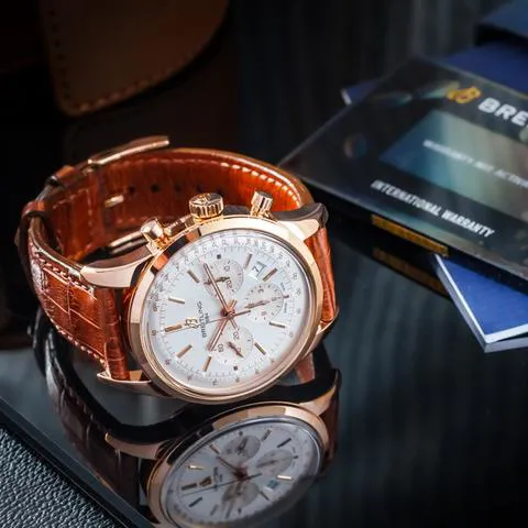 Breitling Transocean RB0152 43mm Rose gold Silver 12