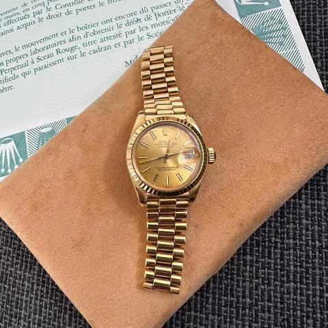 Rolex Lady-Datejust 69178 28mm Yellow gold Champagne 5