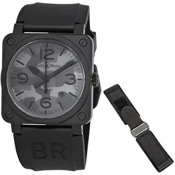 Bell & Ross Aviation BR0392-CAMO-CE/SRB 42mm Ceramic Black and Gray