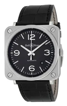 Bell & Ross Instruments BRS92BLST 39mm Stainless steel Black