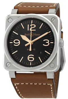 Bell & Ross Instruments BR0392-GH-ST/SCA 42mm Stainless steel Black