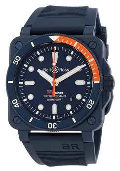 Bell & Ross Instruments BR0392-D-TR-CE/SRB 42mm Ceramic Blue