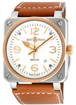 Bell & Ross Instruments BR0392-ST-PG/SCA 42mm Stainless steel White