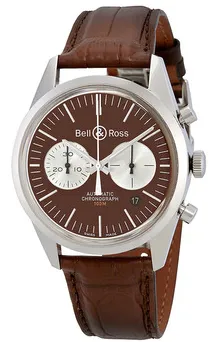 Bell & Ross Vintage Officer BR126-OFFICERBR 40mm Stainless steel Brown