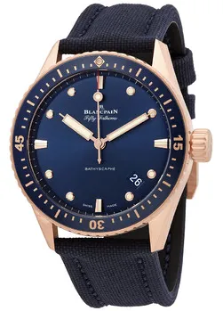 Blancpain Fifty Fathoms 5000-36S40-O52A 43mm Rose gold Blue