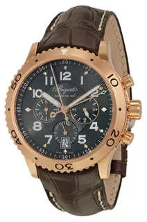 Breguet Transatlantique 3810BR/92/9ZU 42mm Rose gold Black