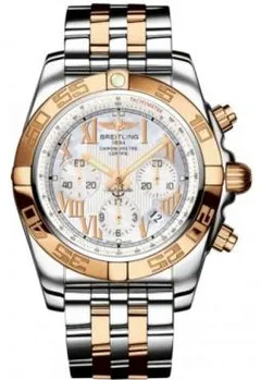 Breitling Chronomat CB011012/A693/375C 44mm Rose gold and Stainless steel White