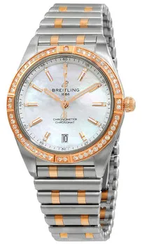 Breitling Chronomat U10380591A2U1 36mm Rose gold and Stainless steel White