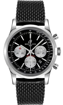 Breitling Transocean Chronograph AB015212/BF26/279S 43mm Stainless steel Black
