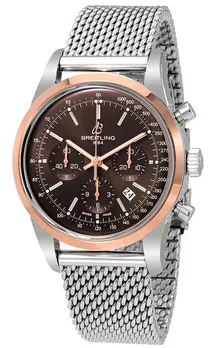 Breitling Transocean UB015212-Q594-154A 43mm Stainless steel Brown