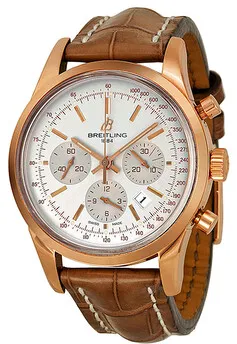 Breitling Transocean RB015212/G738-739P 43mm Rose gold Silver