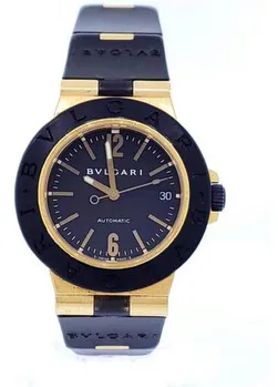 Bulgari Diagono AL 38 G 38mm Yellow gold Black