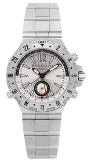 Bulgari Bvlgari Diagono Professional GMT40S Stainless steel Silver