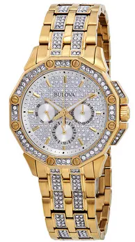 Bulova Crystal 98C126 41mm Stainless steel Silver