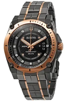 Bulova Precisionist 98D149 46mm Stainless steel Black