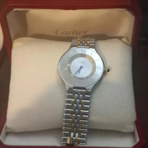 Cartier 21 Must de Cartier W10072R6 31mm Yellow gold and Stainless steel White 1