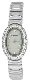 Cartier Baignoire Mini 2369 17mm 18kt white gold White