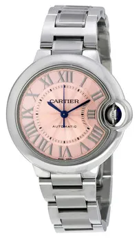 Cartier Ballon Bleu 33mm W6920100 33mm Stainless steel Pink