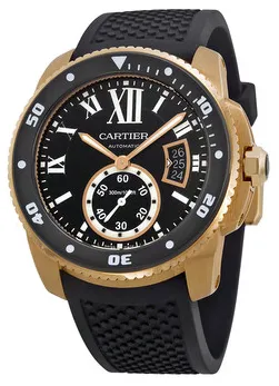 Cartier Calibre de Cartier W7100052 42mm Rose gold Black