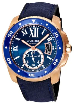 Cartier Calibre de Cartier WGCA0009 42mm Rose gold Blue