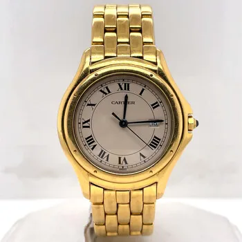 Cartier Cougar 887904 32mm Yellow gold Silver