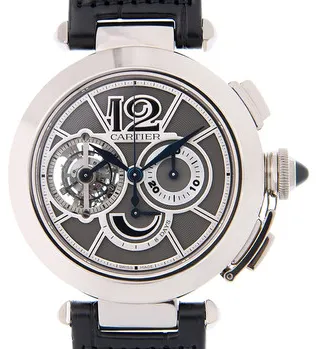 Cartier Pasha W3030013 46mm 18kt white gold •