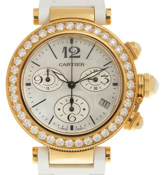 Cartier Pasha WJ130009 37mm Yellow gold Mother-of-pearl