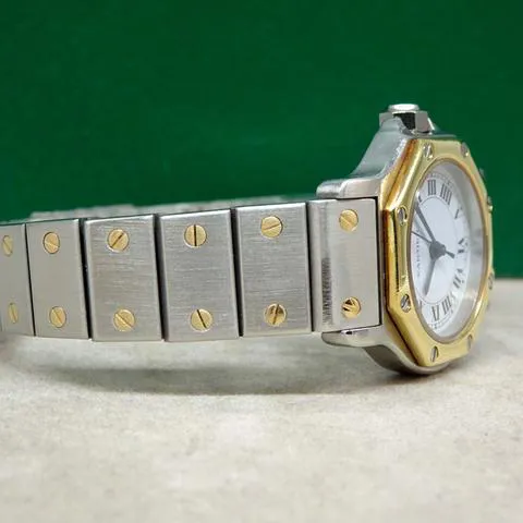 Cartier Santos 0907 25mm Yellow gold and Stainless steel White 2