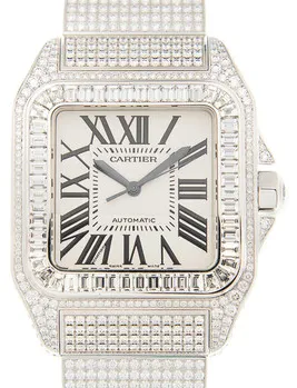 Cartier Santos HPI00197 41mm White gold and Diamond White