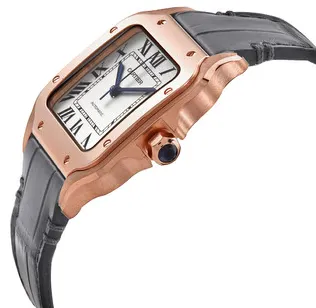 Cartier Santos WGSA0028 35mm Rose gold Silver 4