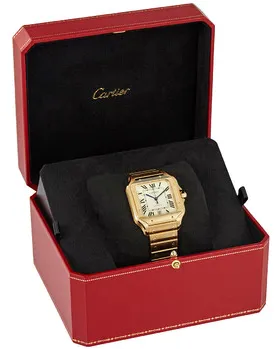 Cartier Santos WGSA0029 39mm Yellow gold Silver 1