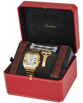 Cartier Santos WGSA0029 39mm Yellow gold Silver 4