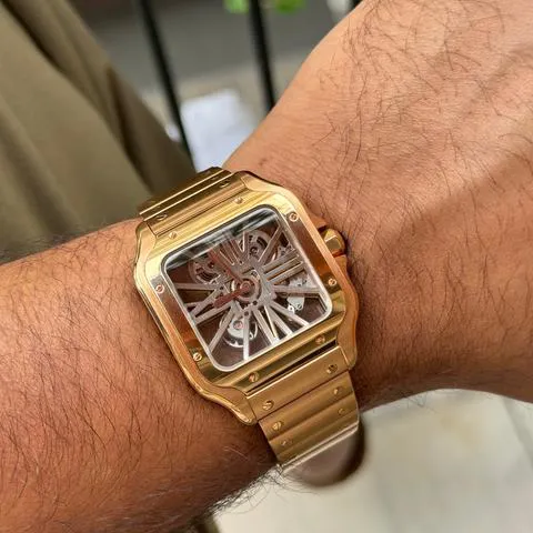 Cartier Santos WHSA0016 40mm Rose gold Transparent 5