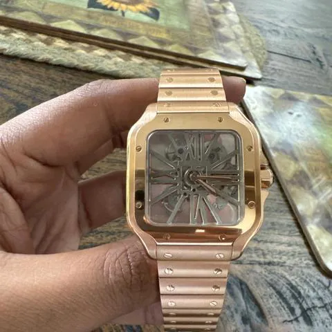 Cartier Santos WHSA0016 40mm Rose gold Transparent 6