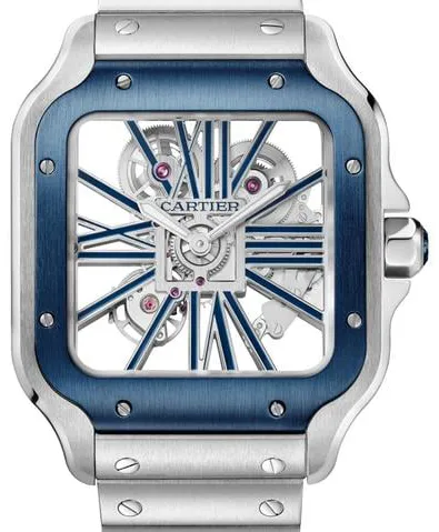 Cartier Santos de Cartier WHSA0026 40mm Stainless steel Blue