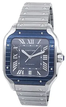 Cartier Santos WSSA0048 39mm Stainless steel Blue