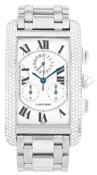 Cartier Tank AmÃ©ricaine 2339 26mm White gold Silver 1