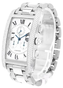 Cartier Tank AmÃ©ricaine 2339 26mm White gold Silver 3