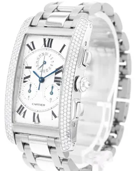 Cartier Tank AmÃ©ricaine 2339 26mm White gold Silver 2