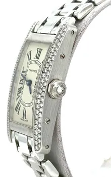 Cartier Tank Américaine WB7018L1 19mm White gold Silver 1