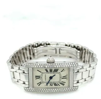 Cartier Tank Américaine WB7018L1 19mm White gold Silver 4