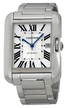 Cartier Tank Anglaise W5310025 47mm 18kt white gold Silver