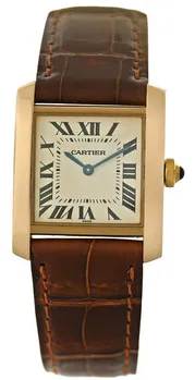 Cartier Tank Française 1821 nullmm Yellow gold White