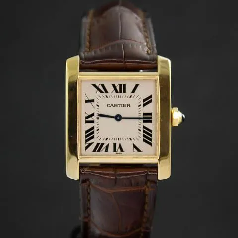 Cartier Tank Française 1821 25mm Yellow gold White