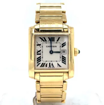 Cartier Tank Française W50014N2 nullmm Yellow gold Silver