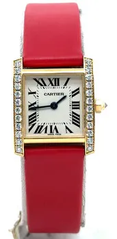 Cartier Tank WE100131 25mm Yellow gold Silver