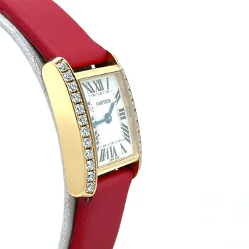 Cartier Tank WE100131 25mm Yellow gold Silver 2